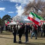 Hundreds gathered at Kelowna&rsquo;s Kerry Park on Saturday, Feb. 14 in support of oppressed Iranians amid extreme acts of violence. (Jordy Cunningham/Black Press Media)