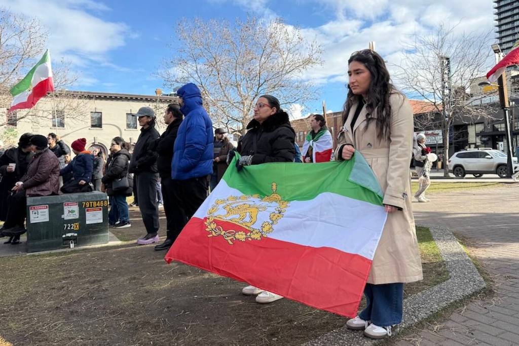 Hundreds gathered at Kelowna&rsquo;s Kerry Park on Saturday, Feb. 14 in support of oppressed Iranians amid extreme acts of violence. (Jordy Cunningham/Black Press Media)