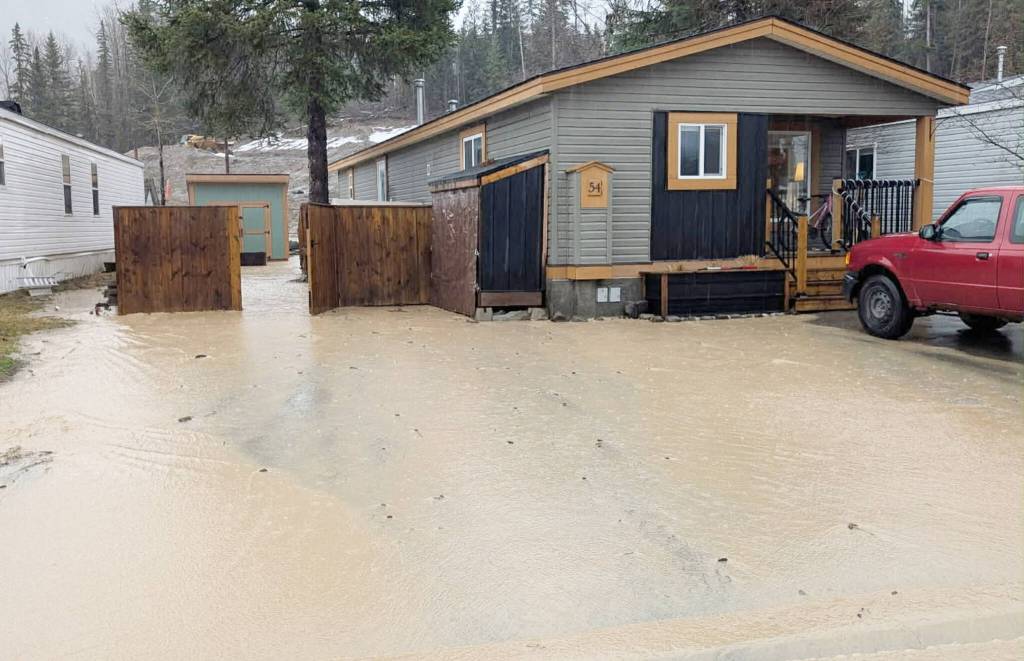 Fernie resident Scott Snider&rsquo;s property on 54 Slalom Dr. has flooded due to significant rainfall in the Elk Valley (Submitted)